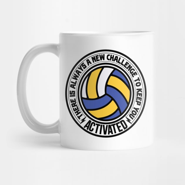 Colored volleyball players ball with black saying text by TheCreatedLight